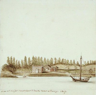 Major van Rensselaers hus nær Albany, New York av Anne Marguerite Hyde de Neuville