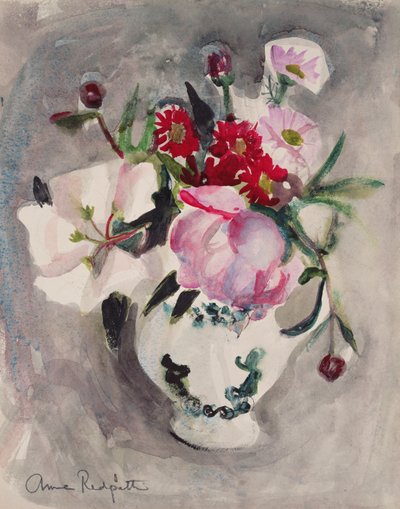 Blomster, ca. 1955 (akvarell på papir) av Anne Redpath