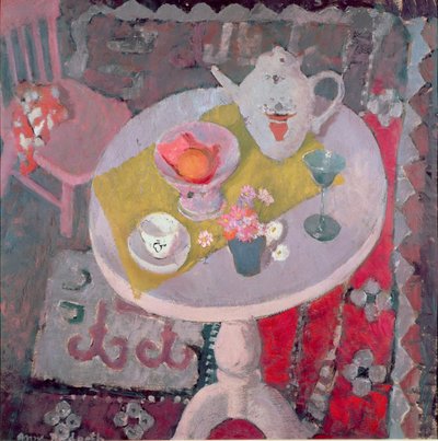 Rundt bord med kinesisk tekanne av Anne Redpath