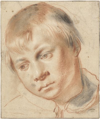 Studie av et guttehode Studie av et hode på en gutt av Annibale Carracci (attributed to)