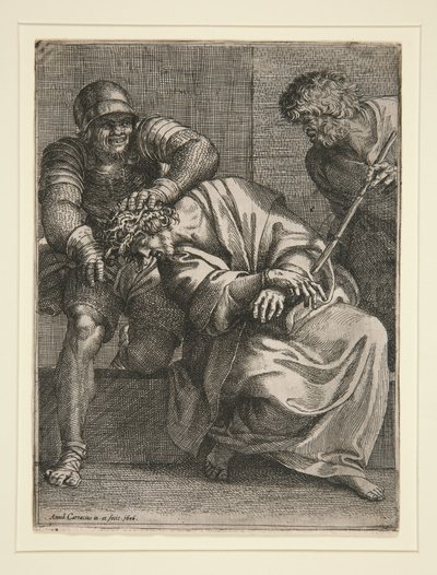 Kristus kronet med torner av Annibale Carracci