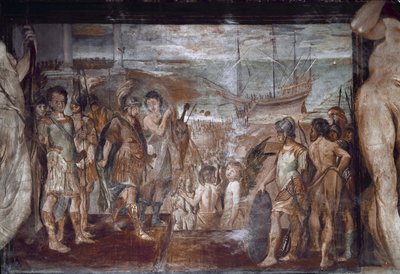 Episoder av Jasons liv: boarding of the Argonauts (Fresco av Annibale Carracci