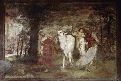 Europa som leder Jupiter (Fresco av Annibale Carracci