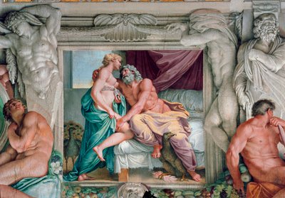 Jupiter og Juno Fresco av Annibale Carracci (Annibal Carrache) (1560-1609). 1597-1600 Roma, Palazzo Farnese av Annibale Carracci