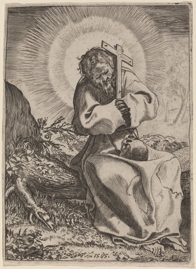 Den hellige Frans av Assisi av Annibale Carracci
