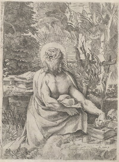 Saint Jerome in the Wilderness, ca. 1591. av Annibale Carracci