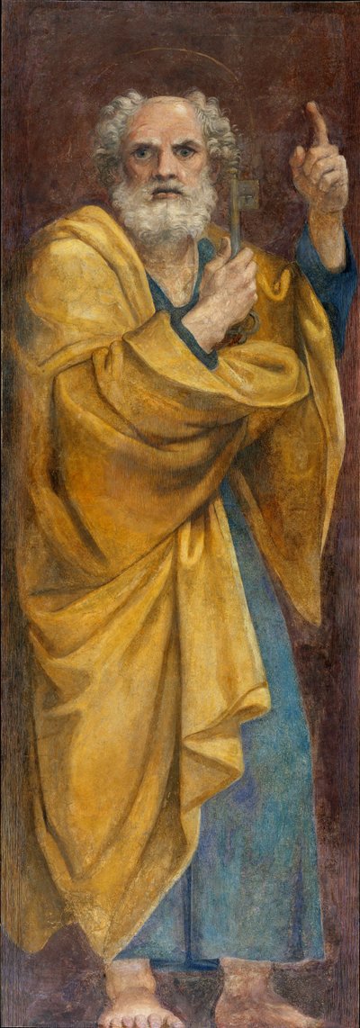 Saint Peter - Maleri av Annibale Carracci (Annibal Carrache av Annibale Carracci