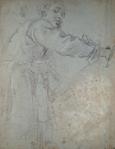 Studie av en drapert mannsfigur, 1580-1609 av Annibale Carracci