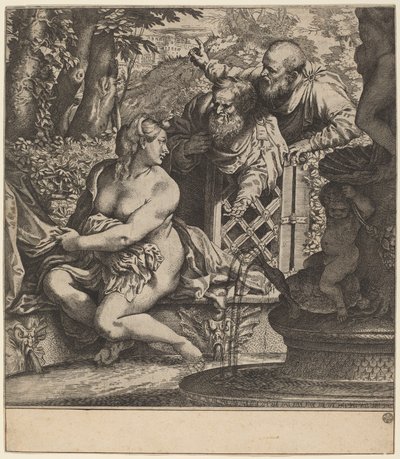 Susanna og de eldste av Annibale Carracci