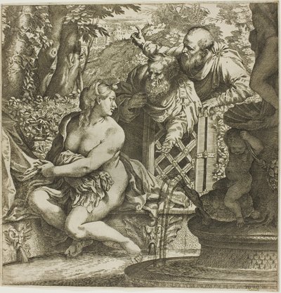 Susanna og de eldste av Annibale Carracci