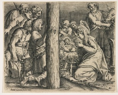 Hyrdenes tilbedelse, ca. 1606 av Annibale Carracci