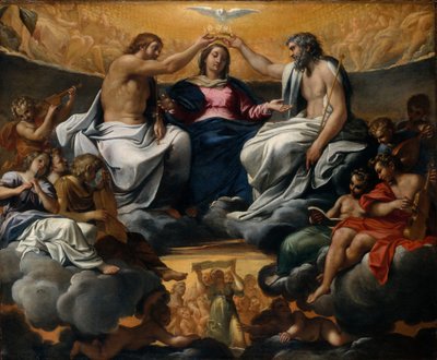 The Coronation of the Virgin, ca. 1595 (olje på lerret) av Annibale Carracci
