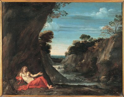 Landskap med den angrende Magdalene av Annibale Carraccis School