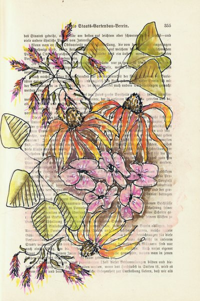 Vintage botanisk studie av Annick