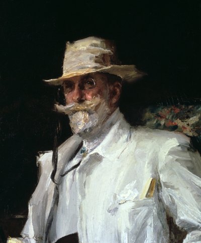 Portrett av William Merritt Chase, amerikansk impresjonistmaler, c1910 av Annie Traquair Lang
