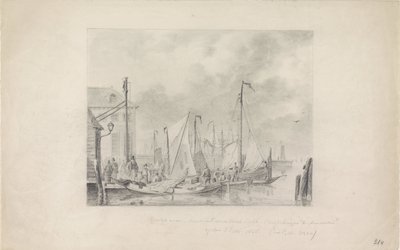 Ankomst til Amsterdam av flyktninger før flommen, 1825 av Anonymous
