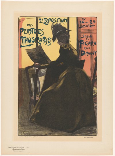 Annonse for den andre utstillingen av Peintres Lithographes i Salle du Figaro Les Maîtres de l