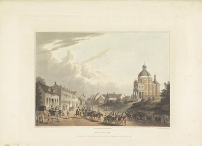 Avvoer av franske kanonnen fra Waterloo Waterloo. Formidling av den franske kanonen fra kampfeltet, 24. juli 1815 (tittel på objekt) av Anonymous