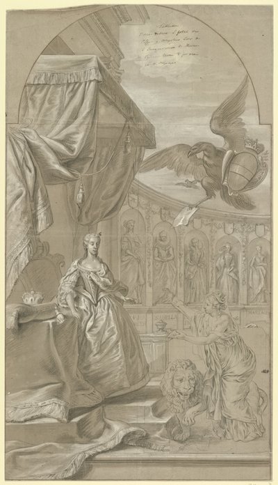 Allegori om tiltredelsen av erkehertuginne Maria Anna av Østerrike som regent, 1744 av Anonymous