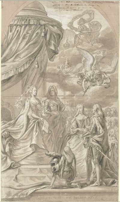 Allegori om ekteskapet til erkehertuginne Maria Anna av Østerrike og Charles Alexander av Lorraine, 1744 av Anonymous