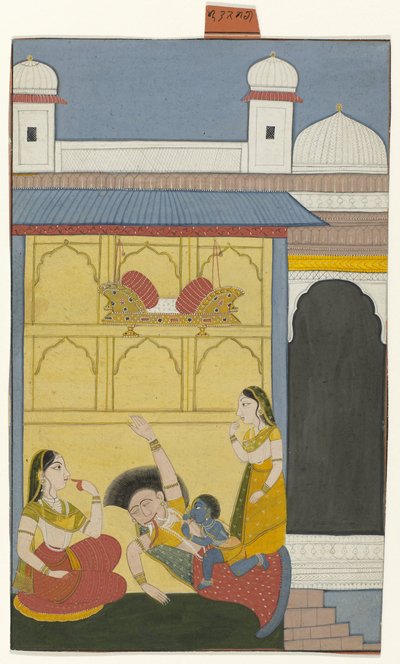 Baby Krishna dreper demonen Putana av Anonymous