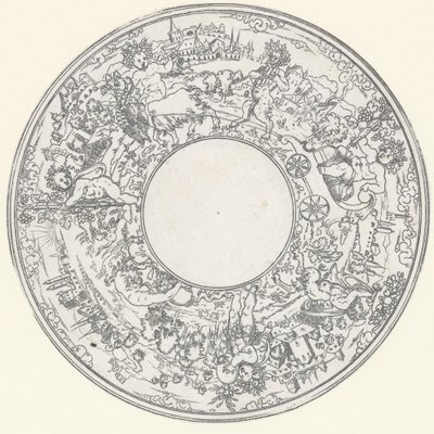 Bacchus kjører på en geitevogn Retter: Landskap med prosesjoner av Bacchus og hans følge (serietittel) av Anonymous