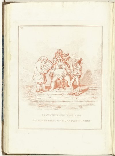 Barensnood van de Nationale Conventie, 1795 Den bataviske nasjonalkonvensjonen som føder en grunnlov (tittel på objekt) Hollandia Regenerata (Italyanse kopie) (serietittel) Fornyelsen av Holland: et speil for alle gjenskapte folk (alvorlig av Anonymous