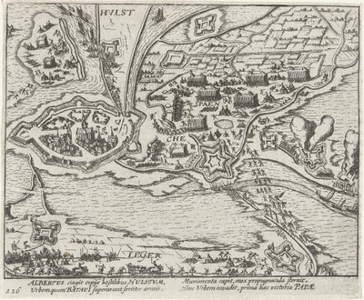 Beleiring av Hulst av erkehertug Albrecht, 1596 av Anonymous