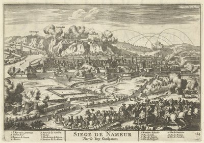 Beleg van Namen door koning Willem III, 1695 Siege de Nameur Par le Roy Guiljaum (title on object) Les Forces de l