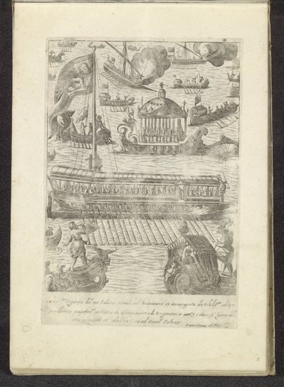 Bucintoro og andre schepen te Venetië Scènes uit het Venetiaanse leven (serietittel) Habiti d