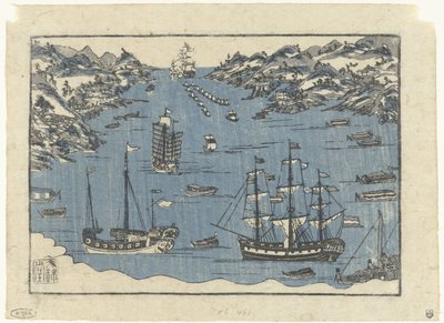 Utenlandske skip i havnen i Nagasaki av Anonymous