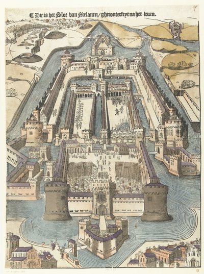 Castello Sforza Dette er Slottet Melanen/gheconterfeyt etter livet (tittel på objekt) av Anonymous