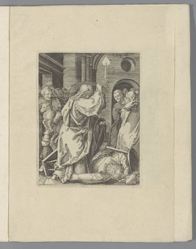Kristus driver pengevekslerne ut av templet The Little Passion (serietittel) Passio Christi Ab Alberto Durer Nurenburgensi Effigiata (serietittel) av Anonymous