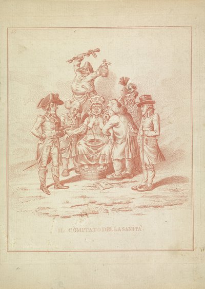 Helsekomiteen, 1795 Il Comitato della Sanita (tittel på objekt) Hollandia Regenerata (italiensk kopi) (serietittel) av Anonymous