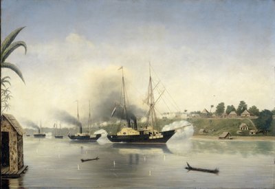 Beskytningen av Sultanen av Djambis Kraton av regjeringens marineskip 