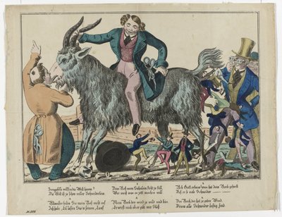 Skredderen og geiten, 1830-1840, nr. 575 av Anonymous