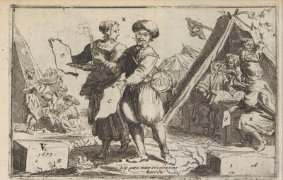 De modige bataverne, 1673 De modige Bataviers / Le vaillans Bataviers (tittel på objekt) av Anonymous