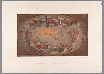 Takmaleriet av Trêveszaal, i Binnenhof Ceiling Trèveszaal (tittel på objekt) av Anonymous