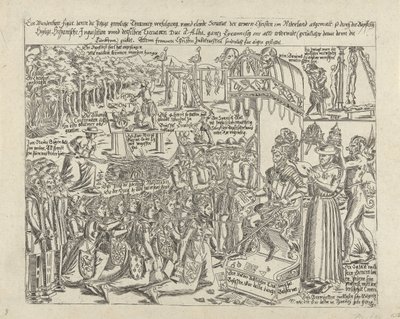 The Throne of the Duke of Alba, 1569 (kopi) av Anonymous
