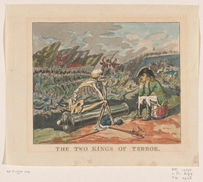 Terrorens to konger, 1813 The Two Kings of Terror (tittel på objekt) av Anonymous