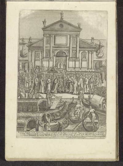 Doge en Serenissima Signoria voor de kirke av San Giorgio Maggiore i Venetië Scènes uit het Venetiaanse leven (serietittel) Habiti d