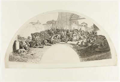 De spanske patriotene Luis Daoiz og Pedro Velarde y Santillán døde mens de forsvarte Madrid mot franske tropper i Parque de Artilleria 2. mai 1808 Dia Dos de Mayo de 1808. Og Madrid av Anonymous