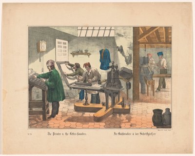 Drukkerij og lettergieterij The Printer & the Letter-grunnlegger (tittel på objekt) av Anonymous