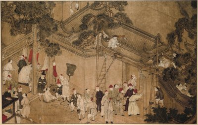 Et tempel med bygningsarbeidere på jobb The Wonders of Mazu (serietittel) av Anonymous