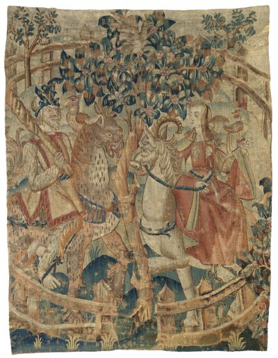 En vill mann og kvinne i en privat hage (fragment) av Anonymous