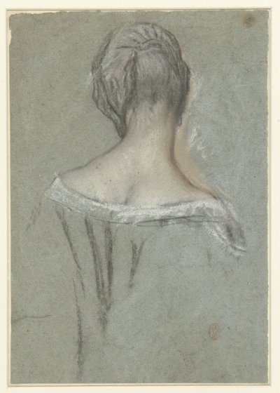 Elegant dame, bakfra av Anonymous