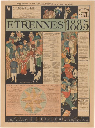 Fondsliste over J. Hetzel & Cie i Paris Etrennes 1885 (tittel på objekt) av Anonymous