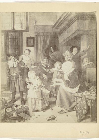 Fotoreproduksjon av maleriet St. Nikolas-festen av Jan Steen av Anonymous