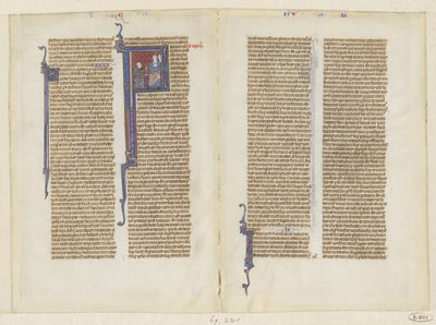 Fragment fra en bibel, Kongenes bok, kapittel 2: David kneler foran Saul av Anonymous