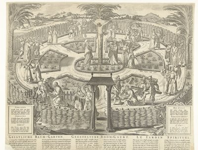 Spiritual Orchard, ca. 1650 Geistliche Baum-Garten / Geestelycke Boom-Gaert / Le Jardin Spirituel (tittel på objekt) av Anonymous